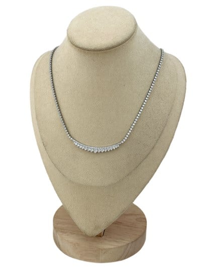 Özel Seri Zirkon Taşlı Su Yolu Tasarım Kolye ( 46 Cm )