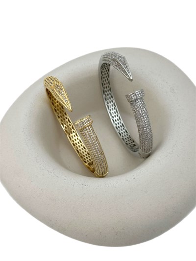 Özel Seri Zirkon Taşlı Tasarım Çivi Bileklik