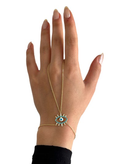 Özel Seri Zirkon Taşlı Tasarım Göz Figür Şahmeran