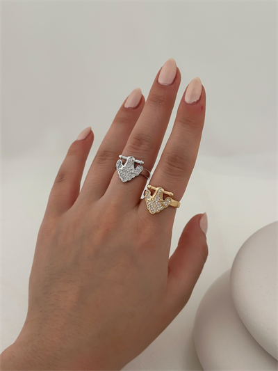 Özel Seri Zirkon Taşlı Tasarım Ok Ayarlanabilir Yüzük