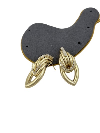 Özel Seri Zirkon Taşlı Tasarım Vintage Küpe