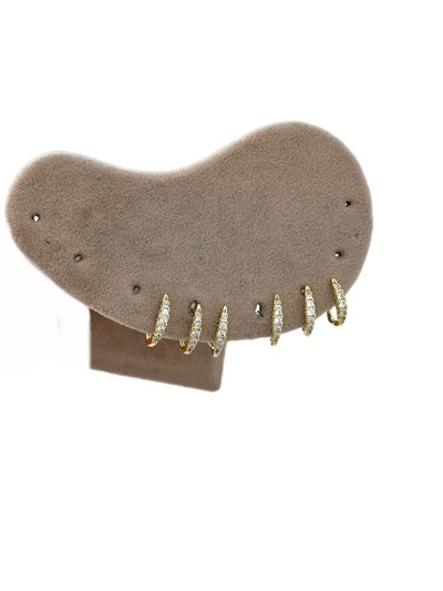 Özel Seri Zirkon Taşlı Üçlü Görünüm Çivi Model Tasarım Küpe