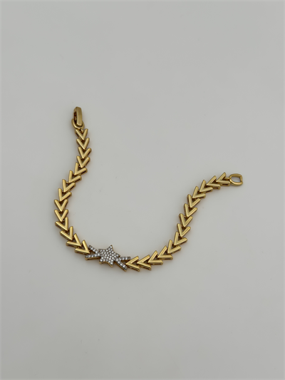 Özel Seri Zirkon Taşlı V Model Figür Bileklik ( 18 Cm ).