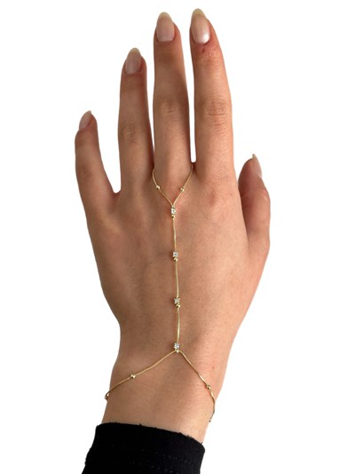 Özel Seri Zirkon Taşlı ve Topçuk Detay Zincir Şahmeran