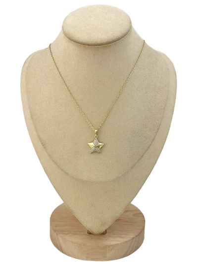 Özel Seri Zirkon Taşlı Yıldız Kolye ( 45 Cm )