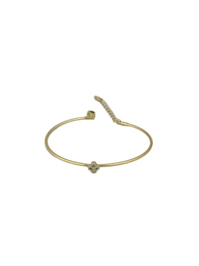 Özel Seri Zirkon Taşlı Yonca Figür Kelepçe Bileklik