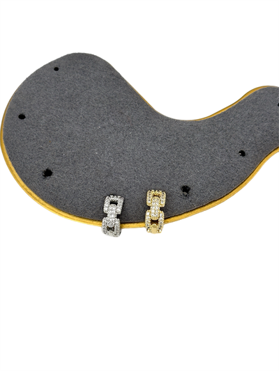 Özel Seri Zirkon Taşlı Zincir Görünüm Kıkırdak Küpe