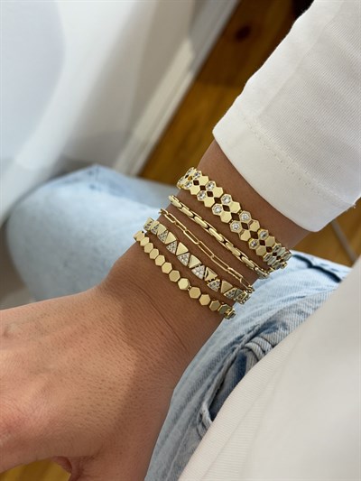 Petek Model Bileklik Kombini