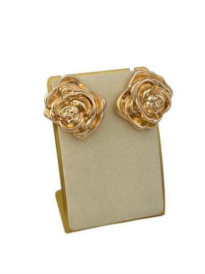 Plaka Çiçek Figür Küpe