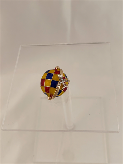 Renkli Simli Mineli Zirkon Taşlı Uçak Detay Dünya Broş