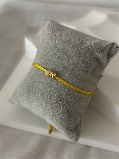 Sarı Renkli İpte Ananas Figür Asansörlü Halhal