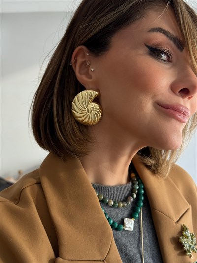 Şerit Plaka Kabuk Model Küpe