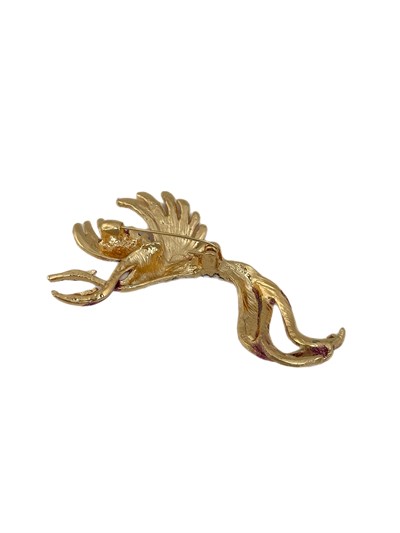 Simli Mineli Ejderha Broş