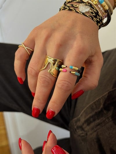 Siyah Kalem Yüzük Kombini