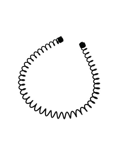 Siyah Spiral Tel Taç