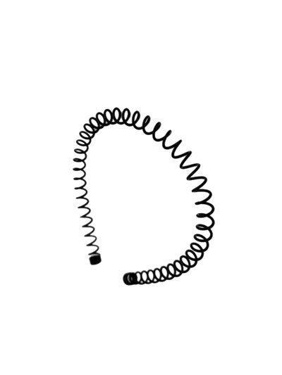 Siyah Spiral Tel Taç