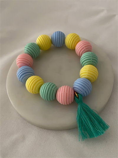 Soft Renkli Lastikli Silikon Boncuk Bileklik