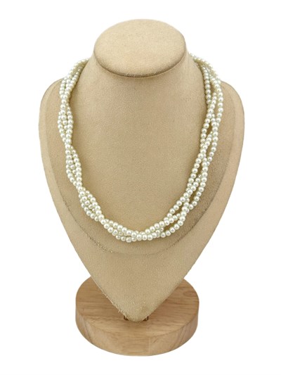 Suni Top İnci Dolama Kolye (46 Cm)