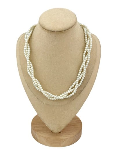Suni Top İnci Dolama Kolye (46 Cm)