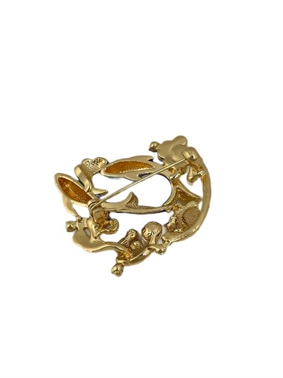 Top İnci Detay Koi Balığı Broş