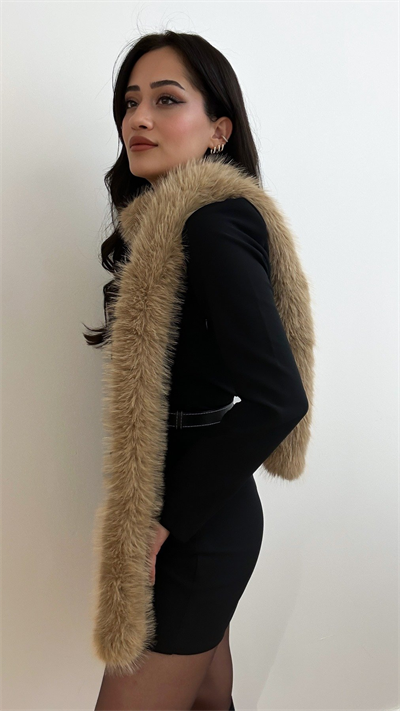 Vizon Renk Tüylü Boyunluk