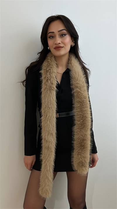 Vizon Renk Tüylü Boyunluk