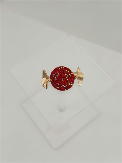 Yanar Döner Taşlı Plaka Detay Daire Figür Broş