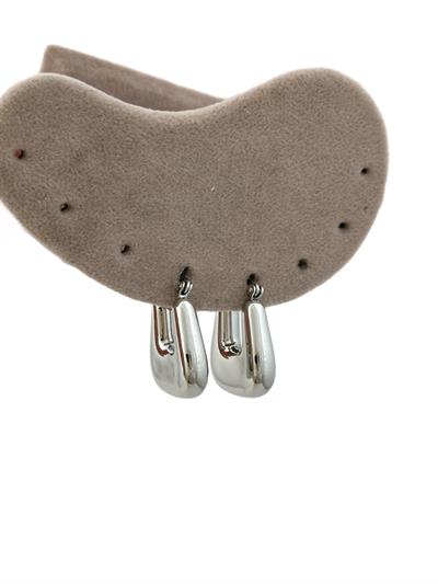 Yassı Plaka Kare Bombeli Küpe