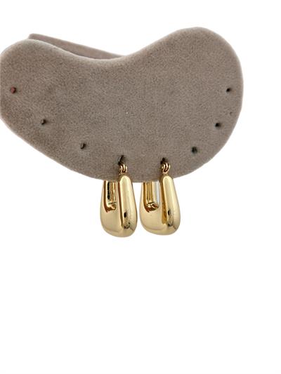 Yassı Plaka Kare Bombeli Küpe