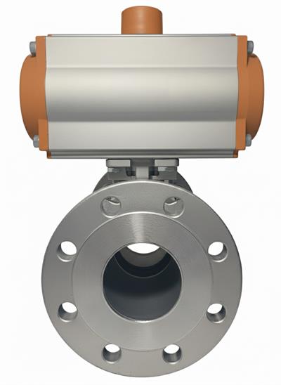 Çift Etkili Pnömatik Aktüatörlü Paslanmaz Küresel Vana PN40 DN25
