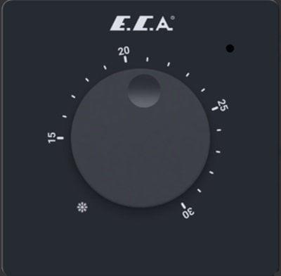 ECA 601021052 Manuel Oda Termostatı Siyah