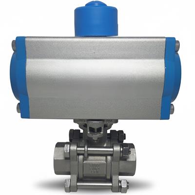 Pnömatik Aktüatörlü Paslanmaz Küresel Vana 1/2''