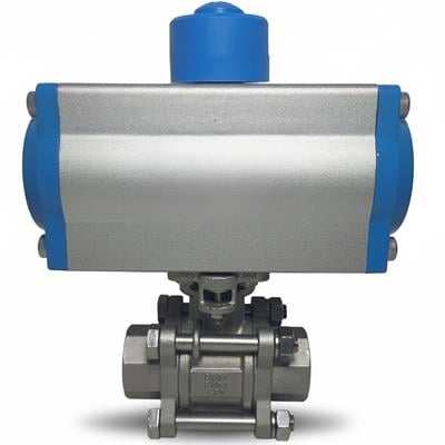 Pnömatik Aktüatörlü Paslanmaz Küresel Vana  1'' PN63