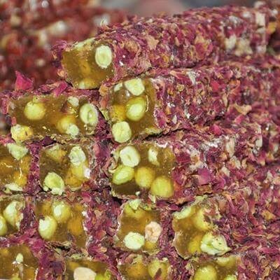 Bulk Rose Leaf With Hazelnut Long Turkish Delight 5 Kg