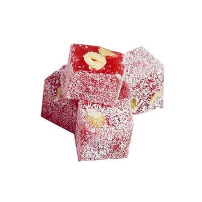 Bulk Coconut Rose Flavored With Hazelnut Double Turkish Delight (%18-28) 5 Kg