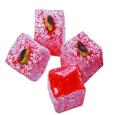 Bulk Coconut Rose Flavored Pistachio Top Turkish Delight 5 Kg