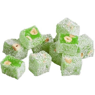 Bulk Coconut Mint Flavored With Hazelnut Turkish Delight 5 Kg