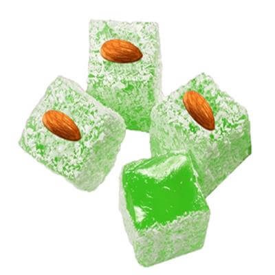 Bulk Coconut Mint Flavored Apricot Seedle Top Turkish Delight 5 Kg