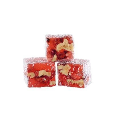 Bulk Coconut Pomegranate With Walnut Double Turkish Delight (%18-28) 5 Kg