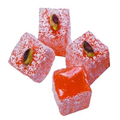 Bulk Coconut Orange Flavored Pistachio Top Turkish Delight 5 Kg