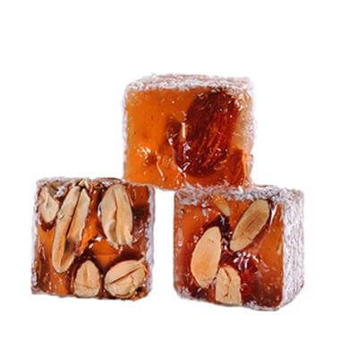 Bulk Coconut Orange Flavored With Almonds Double Turkish Delight (%18-28) 5 Kg