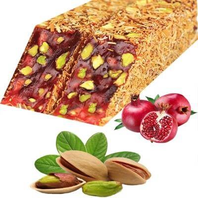 Bulk Kadayif Pomegranate With Pistachio Double Turkish Delight (%18-28) 5 Kg