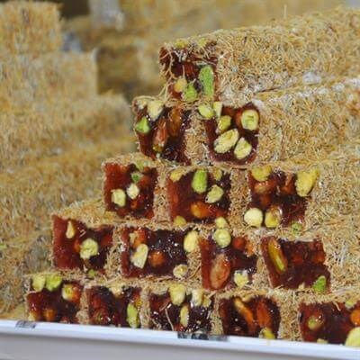 Kadayif Granatapfel mit Pistazie, langes türkisches Vergnügen, 5 kg | KARLIZADE