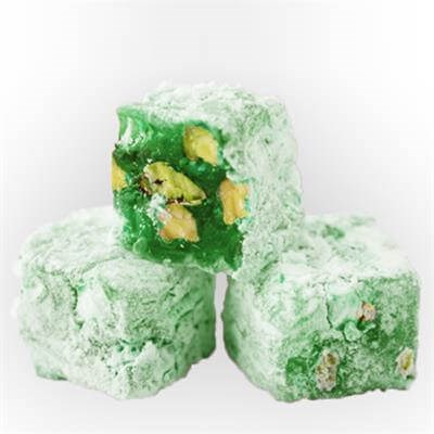 Bulk Mint Flavored With Pistachio Double Turkish Delight (%15-23) 5 Kg