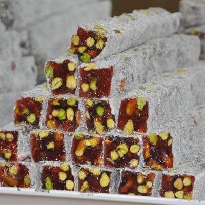 Bulk Pomegranate With Pistachio Long Turkish Delight 5 Kg