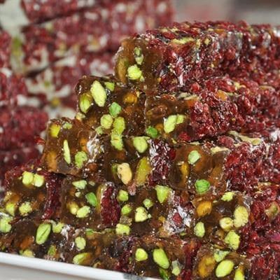 Bulk Zereshk With Pistachio Long Turkish Delight 5 Kg