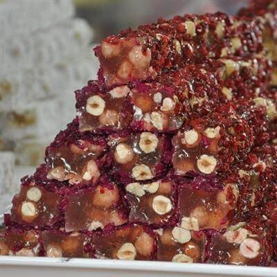 Bulk Zereshk Pomegranate With Pistachio Long Turkish Delight 5 Kg