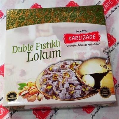 Fıstıklı Duble Lokum (%15-23) 250 Gr Kutu