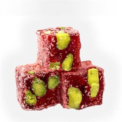 Coconut Rose Flavored With Pistachio Double Turkish Delight (%15-23) 1 Kg