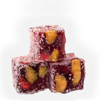 Coconut Rose Flavored Peanut Double Turkish Delight (%20-23) 100 Gr Bucket